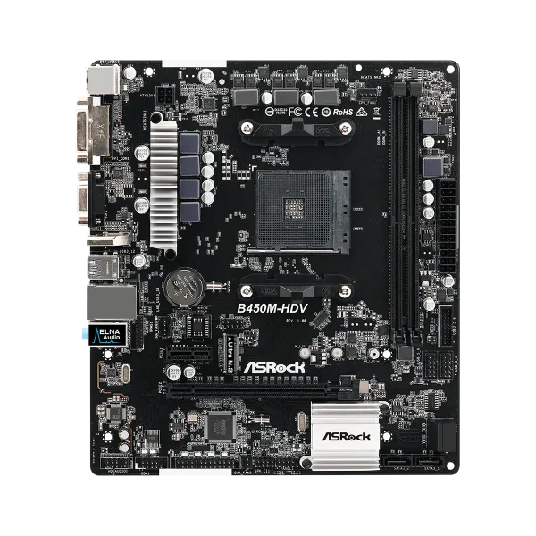ASRock B450M-HDV DDR4 Motherboard
