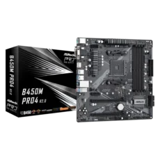 ASRock B450M PRO4 R2.0 AM4 DDR4 Motherboard