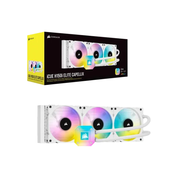 CORSAIR H150i ELITE CAPELLIX WHITE RGB LIQUID Cooler