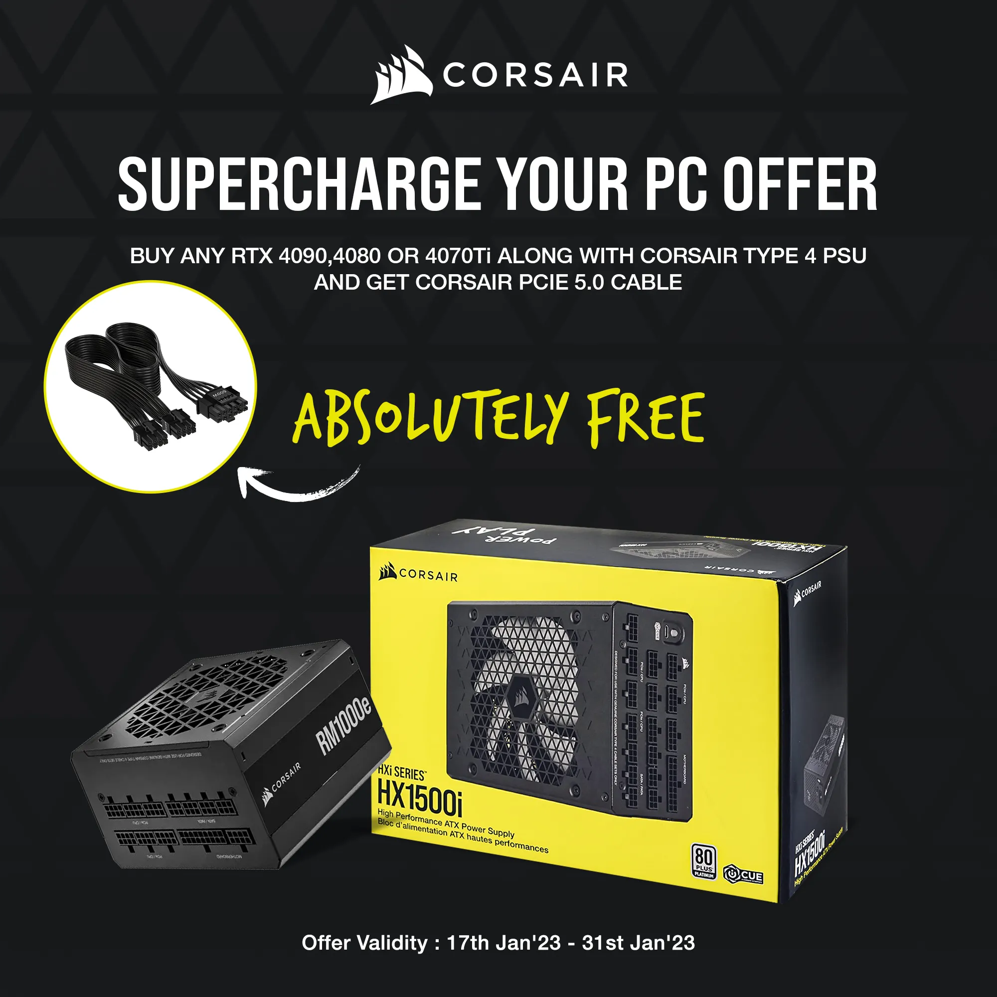 Corsiar PSU Sale Banner