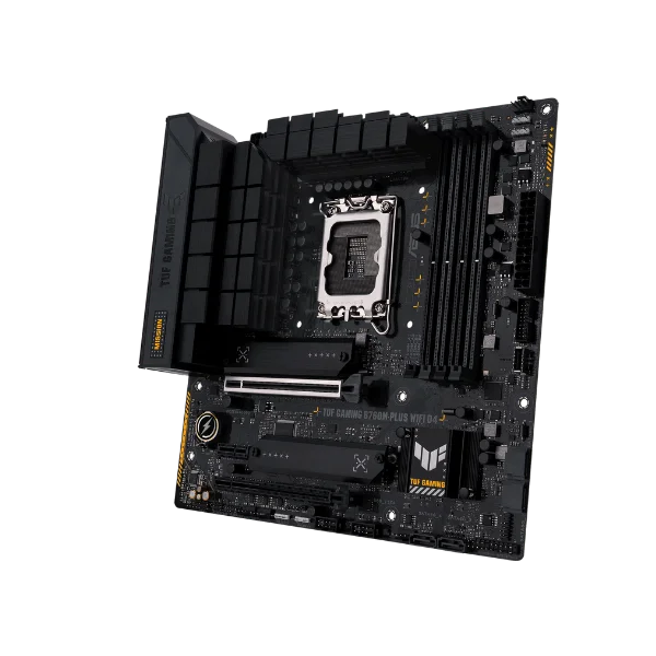 Buy ASUS TUF GAMING B760M-PLUS WIFI D4 ATX MOTHERBOARD (Intel B760 LGA 1700  with PCIe 5.0, M.2 slots, DrMOS, DDR4, Realtek 2.5Gb Ethernet, HDMI, DP,  USB 3.2 Gen 2×2 Type-C, front