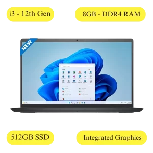Dell Inspiron 3520 Black (i3-1215U 12th Gen Processor / 8GB DDR4 RAM / 512GB SSD