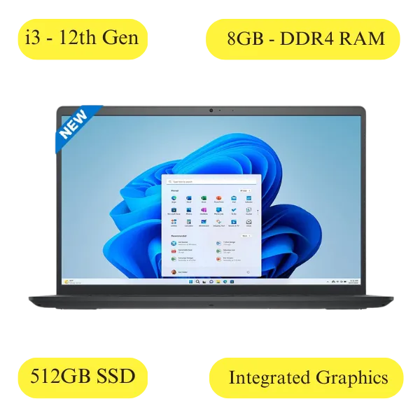 Dell Inspiron 3520 Black (i3-1215U 12th Gen Processor / 8GB DDR4 RAM / 512GB SSD
