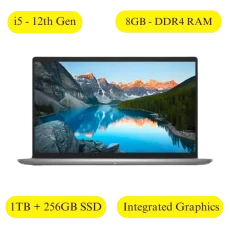 Dell Inspiron 3520 (i5-1235U 12th Gen Processor / 8GB DDR4 RAM / 1TB+256GB SSD / Integarted Graphics / Windows 11 / MS Office 2021 / 15.6 inches Platinum Silver)