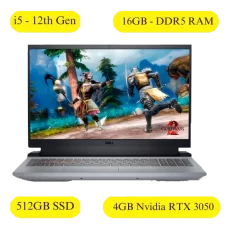 Dell Inspiron G15 5520 Dark Shadow Grey (i5-12500H 12th Gen Processor 16GB DDR5 RAM 512GB M.2 Nvme SSD 4GB ‎‎‎Nvidia GeForce RTX 3050 Graphics Windows 11 MS Office2021 15.6 inches) - Free Laptop Bag