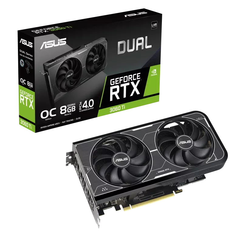 ASUS Dual GeForce RTX 3060 Ti OC Edition 8GB GDDR6X Graphics Card