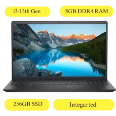 Dell Inspiron 3530 Black (i3-N305 13th Gen Processor / 8GB DDR4 RAM / 256GB SSD / Integrated Graphics / Windows 11 / MS Office 2021 / 15.6" FHD WVA AG Narrow Border)-With Bag