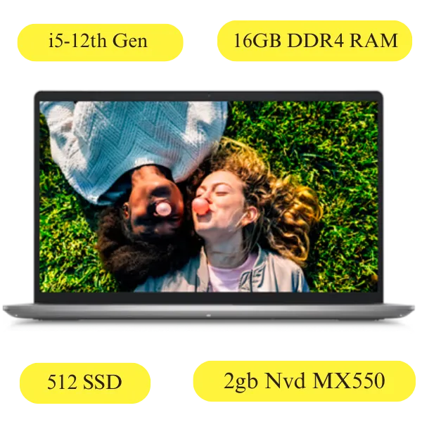 Dell Inspiron 3520 Platinum Silver (i5-1235U 12th Gen Processor 16GB DDR4 RAM 512GB SSD 2GB Nvd MX550 Windows 11 MS Office 2021 15.6 FHD WVA AG Narrow Border)-With Bag