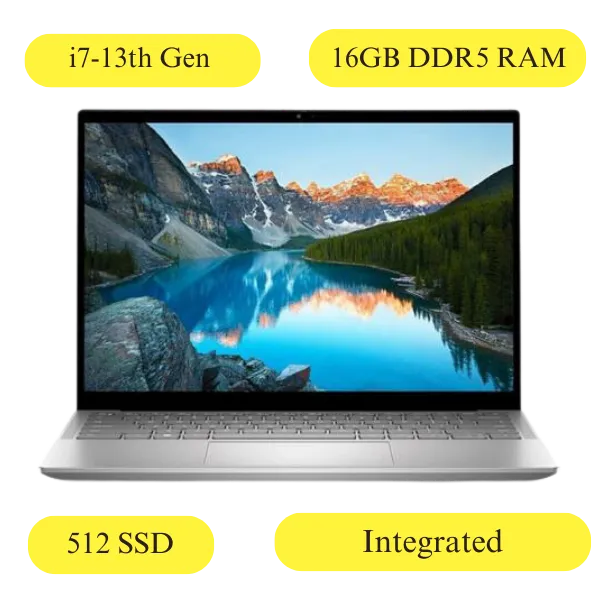 Dell Inspiron 5430 Platinum Silver (i7-1355U 13th Gen Processor 16GB DDR5 RAM 512GB SSD Integrated Windows 11 MS Office 2021 14 FHD WVA AG Narrow Border Fingerprint Reade)-With Bag