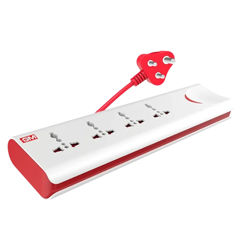 GM 3060 E-Book 4 + 1 Power Strip Red & White