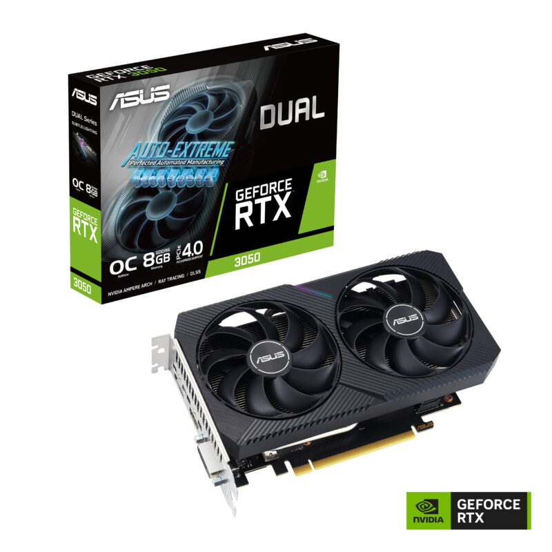 ASUS Dual GeForce RTX 3050 V2 OC Edition 8GB GDDR6 Graphics Card