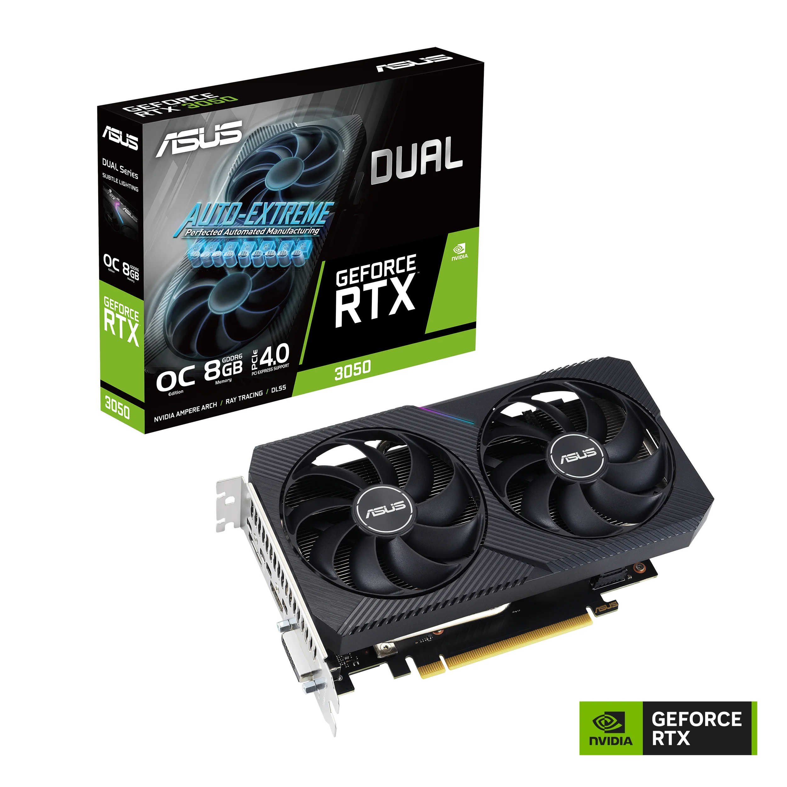 ASUS Dual GeForce RTX 3050 V2 OC Edition 8GB GDDR6 Graphics Card