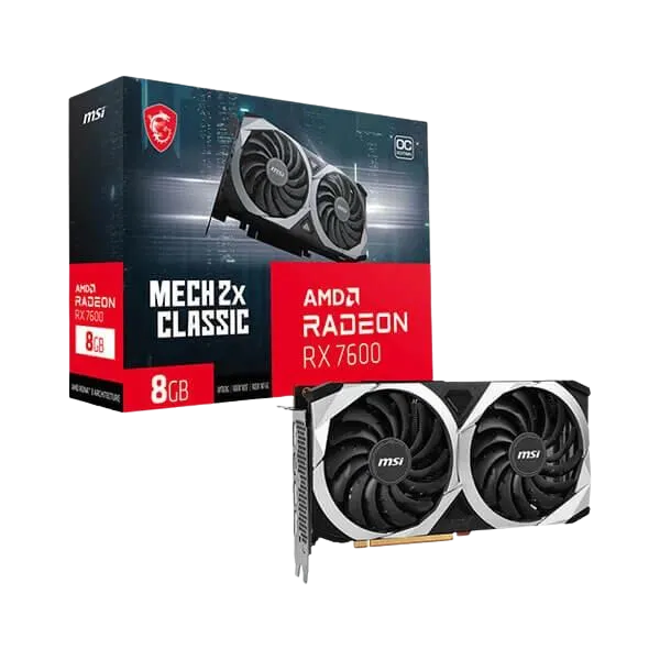MSI Radeon RX 7600 MECH 2X CLASSIC 8G OC Graphics Card