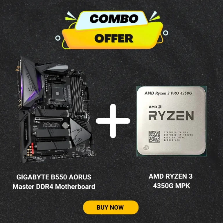 TurboFusion (AMD RYZEN 3 4350G MPK + GIGABYTE B550 AORUS Master DDR4 Motherboard) Combo Deal