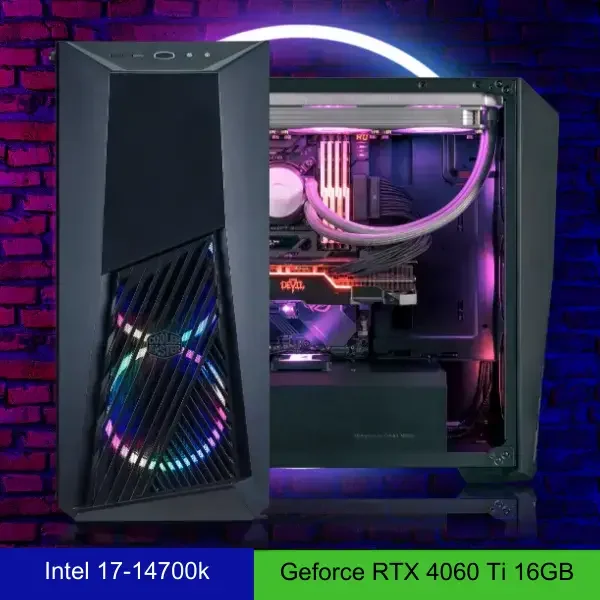 Poseideon PC (Intel i7-14th Gen, RTX 4060 Ti 16GB GDDR6, Prebuild PC)