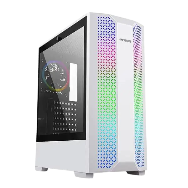 Ant Esports ICE-280TG Mid Tower Cabinet (White)