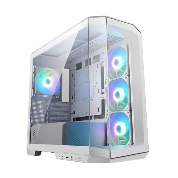MSI MAG PANO M100R PZ Micro- ATX Tower Cabinet (White) 1