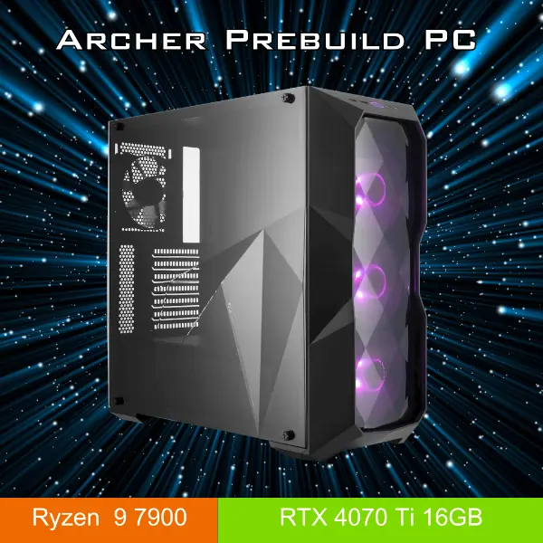 The Top 10 Prebuilt Gaming PCs of 2024 2 Archer (AMD Ryzen 9 7900 , RTX 4070c Ti Super 16GB, Prebuild PC)
