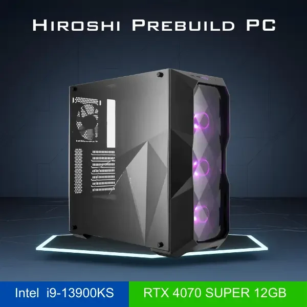 Hiroshi Prebuild PC (Intel i9 13th Gen Processor, Nvidia RTX 4070 Ti Graphics Card)
