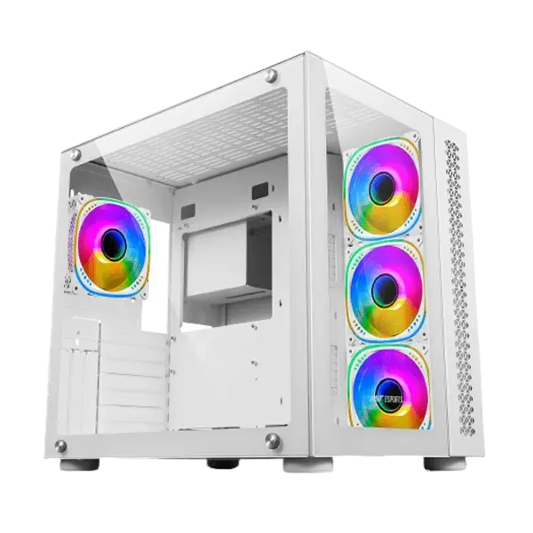 Ant Esports Crystal ARGB (E-ATX) Mid Tower Cabinet (White)