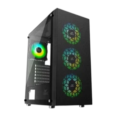 Ant Esports ICE-110 Auto RGB (E-ATX) Mid Tower Cabinet (Black)