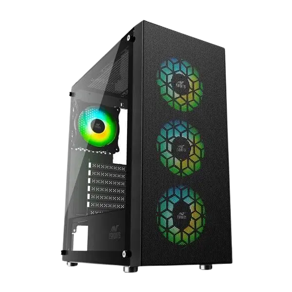 Ant Esports ICE-110 Auto RGB (E-ATX) Mid Tower Cabinet (Black)
