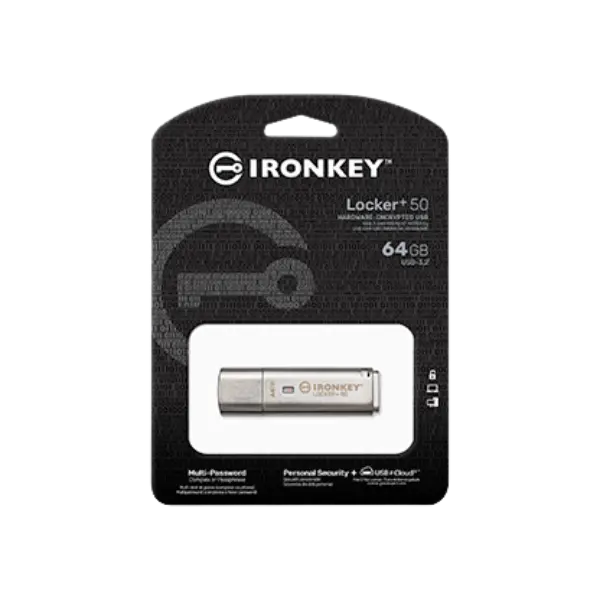 Kingston IRONKEY LOCKER+ 50 64GB USB 3.2 USB Stick 1