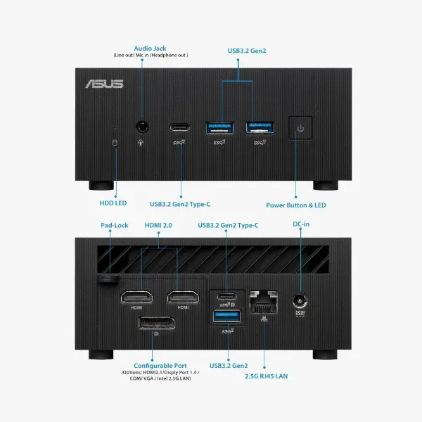 The Importance of NUC and Mini PCs for Modern Businesses 2 ASUS ExpertCenter mini PC PN64 Ultracompact Barebone (i5 13500H)