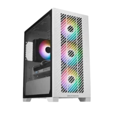 Cooler Master Elite 301 ARGB (M-ATX) Mini Tower Cabinet (White)