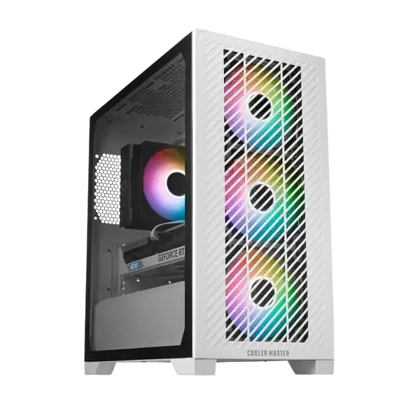 Cooler Master Elite 301 ARGB (M-ATX) Mini Tower Cabinet (White)