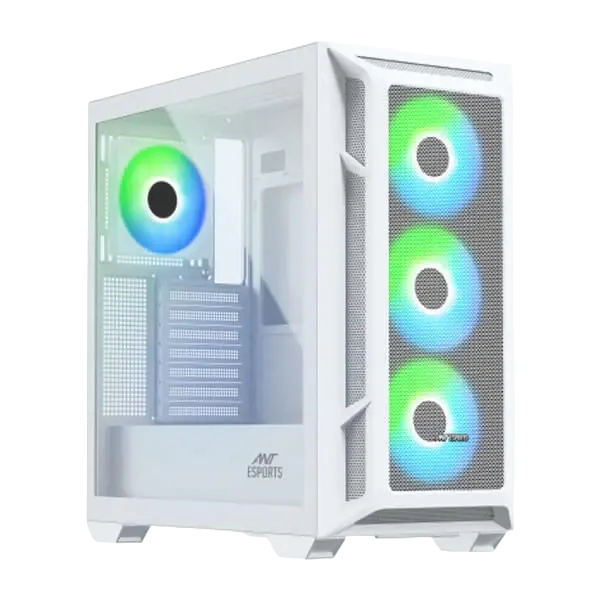 Ant Esports 611 Air ARGB (ATX) Mid Tower Cabinet (White)
