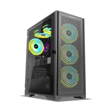 Ant Esports ICE-4000RGB Mid Tower Gaming Cabinet (Black)