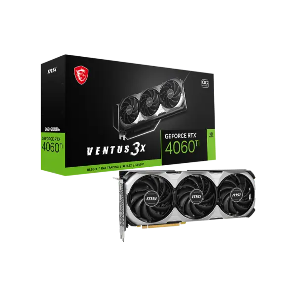 MSI GeForce RTX 4060 Ti VENTUS 3X E 8G OC Graphics Card