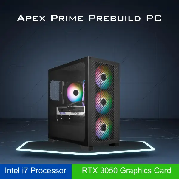 Apex Prime Prebuild PC (Intel i7 Processor, GTX 3050 Graphics Card)