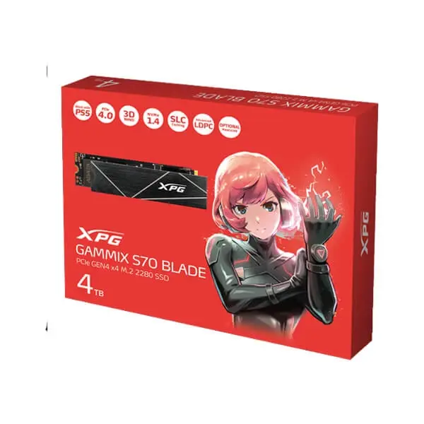 Adata Xpg Gammix S70 Blade 4Tb M.2 Nvme Gen4 Internal Ssd (AGAMMIXS70B-4T-CS)