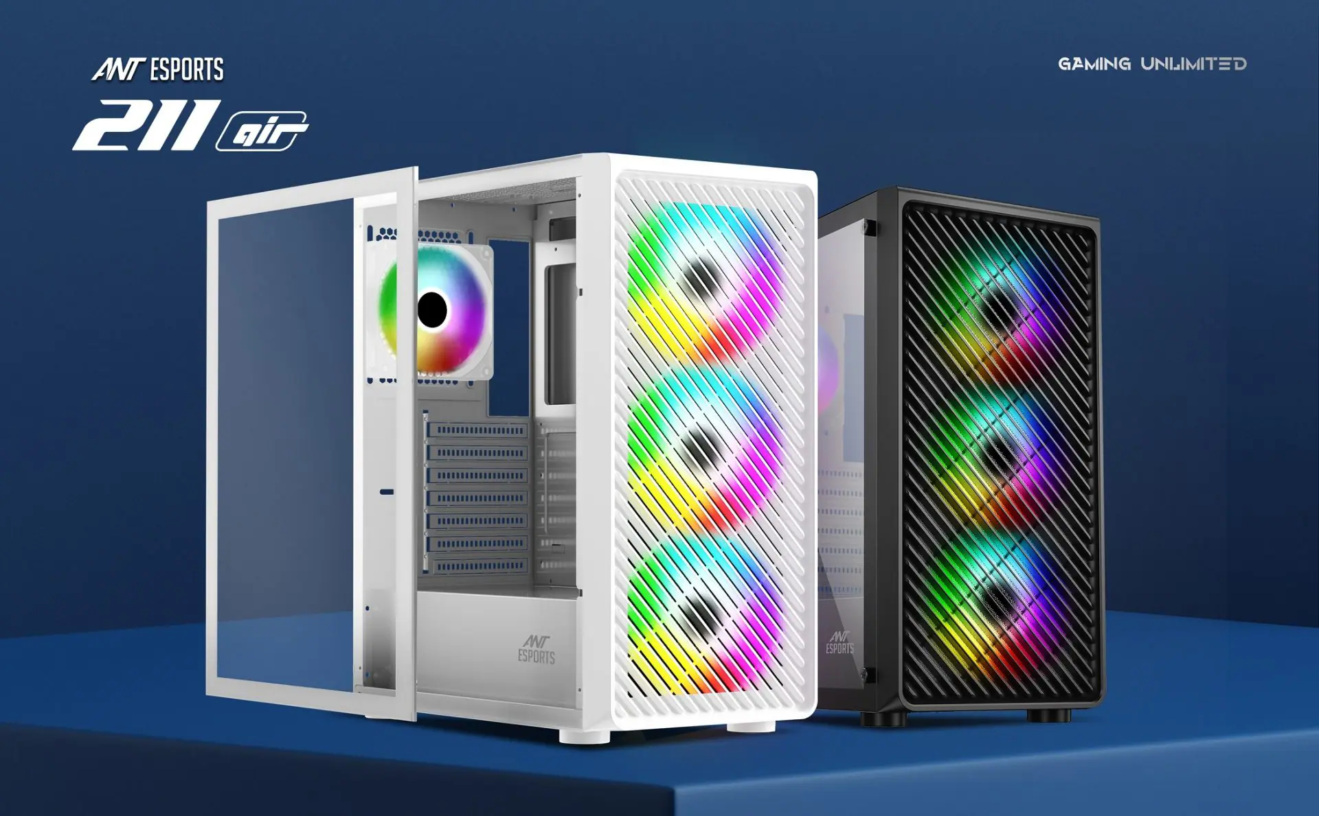 Ant Esports 211 Air Argb Atx Mid Tower Cabinet (Black) (211-AIR-ARGB-BLACK) 6 Ant Esports 211 Air Argb Atx Mid Tower Cabinet White Feature 1