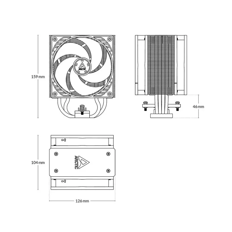 Arctic Freezer 36 Argb Cpu Air Cooler (White) (ACFRE00125A) - Image 4
