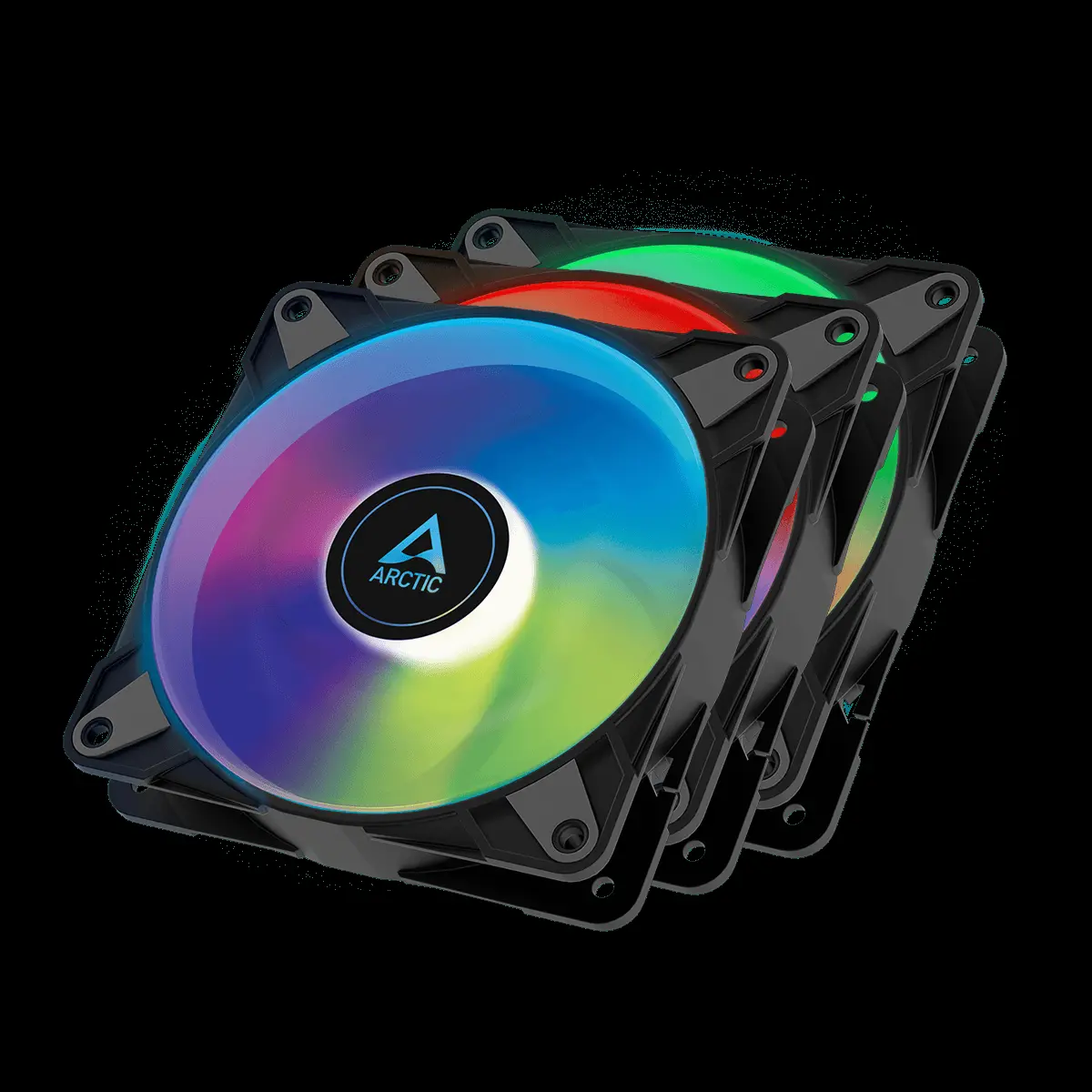 Arctic P12 Pwm Pst A-Rgb 0Db Semi Passive 120Mm Cabinet Fan (Pack Of 3) (Acfan00232A)