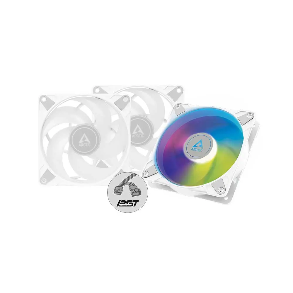 Arctic P12 Pwm Pst Argb Cabinet Fan 3 Pack White (ACFAN00258A)