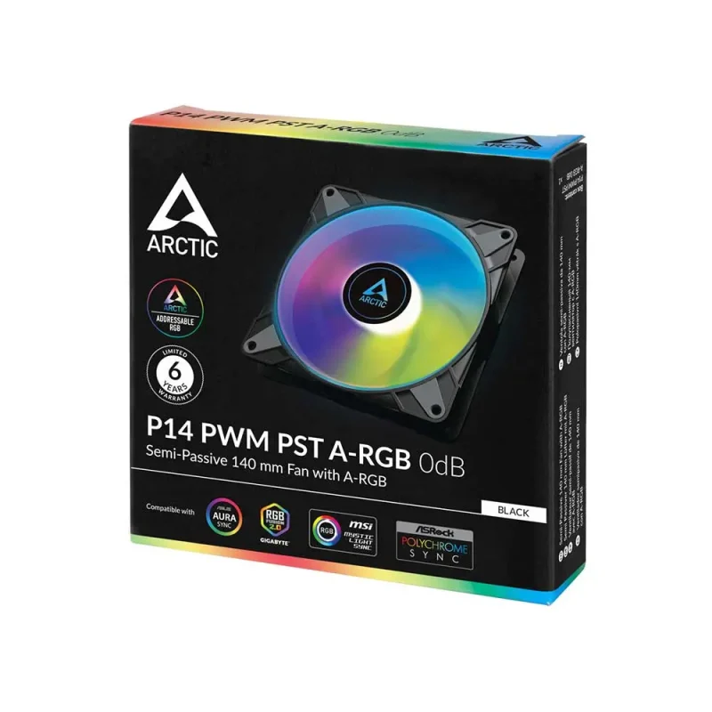 Arctic P14 Pwm Pst Argb Cabinet Fan Single Pack Black (ACFAN00239A) - Image 5