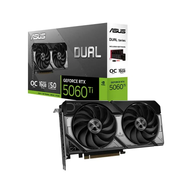Asus Dual GeForce RTX 5060 Ti 16GB GDDR7 OC Edition Graphics Card