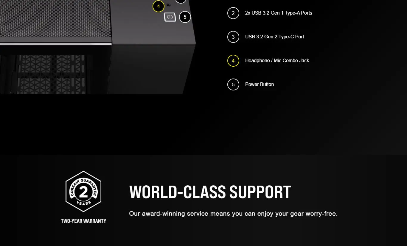Corsair 2500X Airflow M-Atx Mini Tower Cabinet (Black) (CC-9011265-WW) 21 Corsair 2500X Airflow M Atx Mini Tower Cabinet Black Feature 8