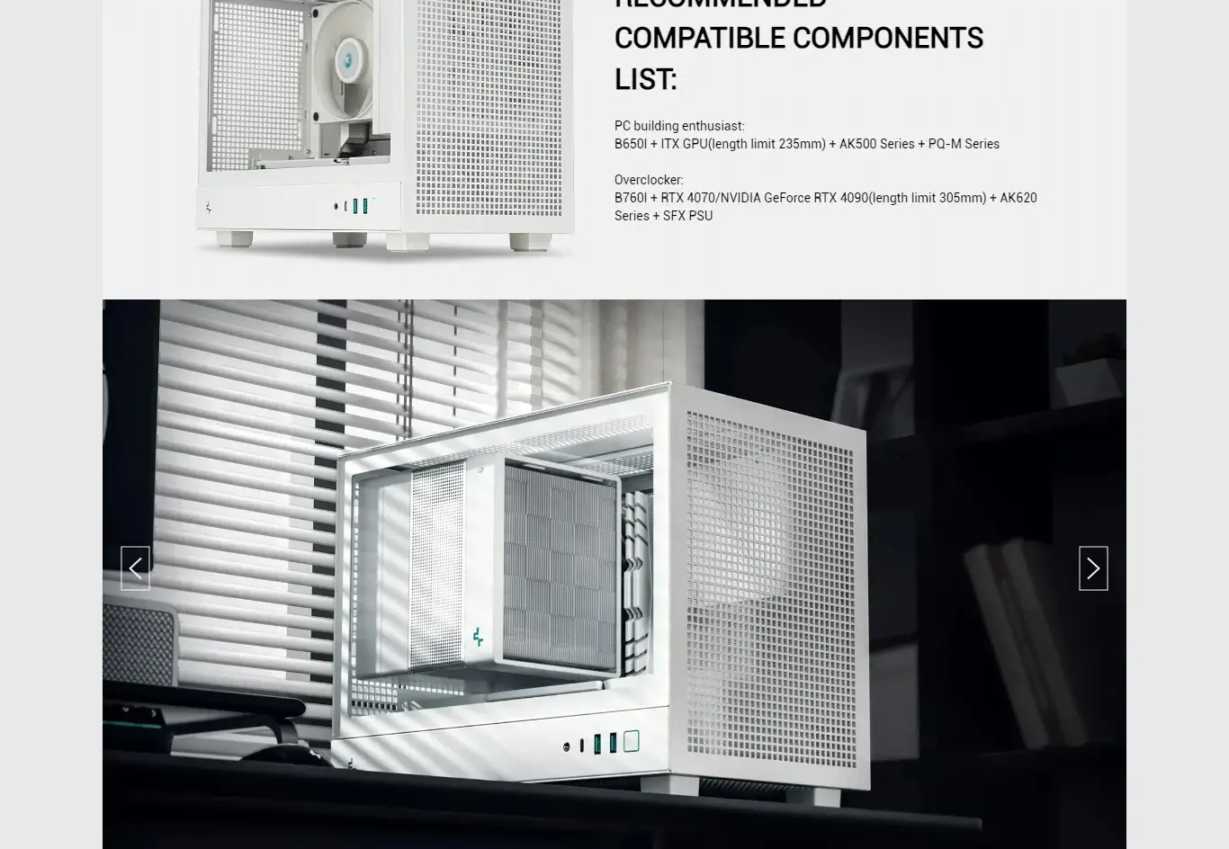 DeepCool CH160 Wh Mini-Itx Mini Tower Cabinet (White) (R-CH160-WHNGI0-G-1) 18 DeepCool CH160 Wh Mini Itx Mini Tower Cabinet White Feature 6