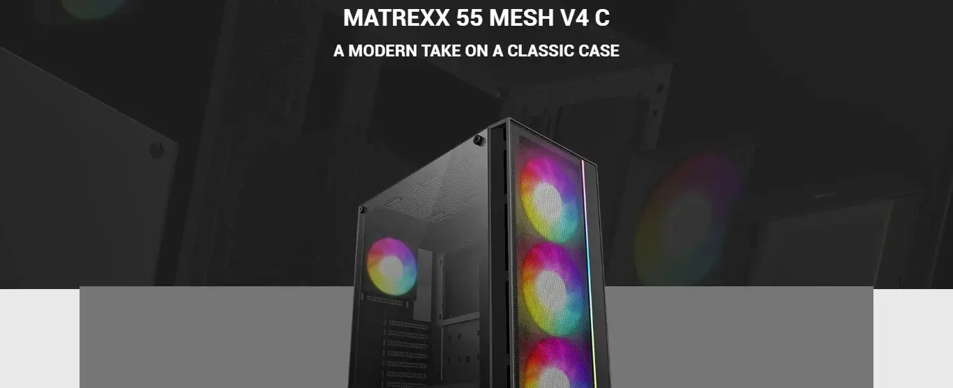 DeepCool Matrexx 55 Mesh V4 C Argb Atx Mid Tower Cabinet (Black) (R-MATREXX55-BCAGA4-G-4) 12 DeepCool Matrexx 55 Mesh V4 C Argb Atx Mid Tower Cabinet Black Feature 1