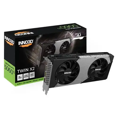 INNO3D RTX 5060 Ti Twin X2 8GB GDDR7 Graphics Card (N506T2-08D7-193075N)