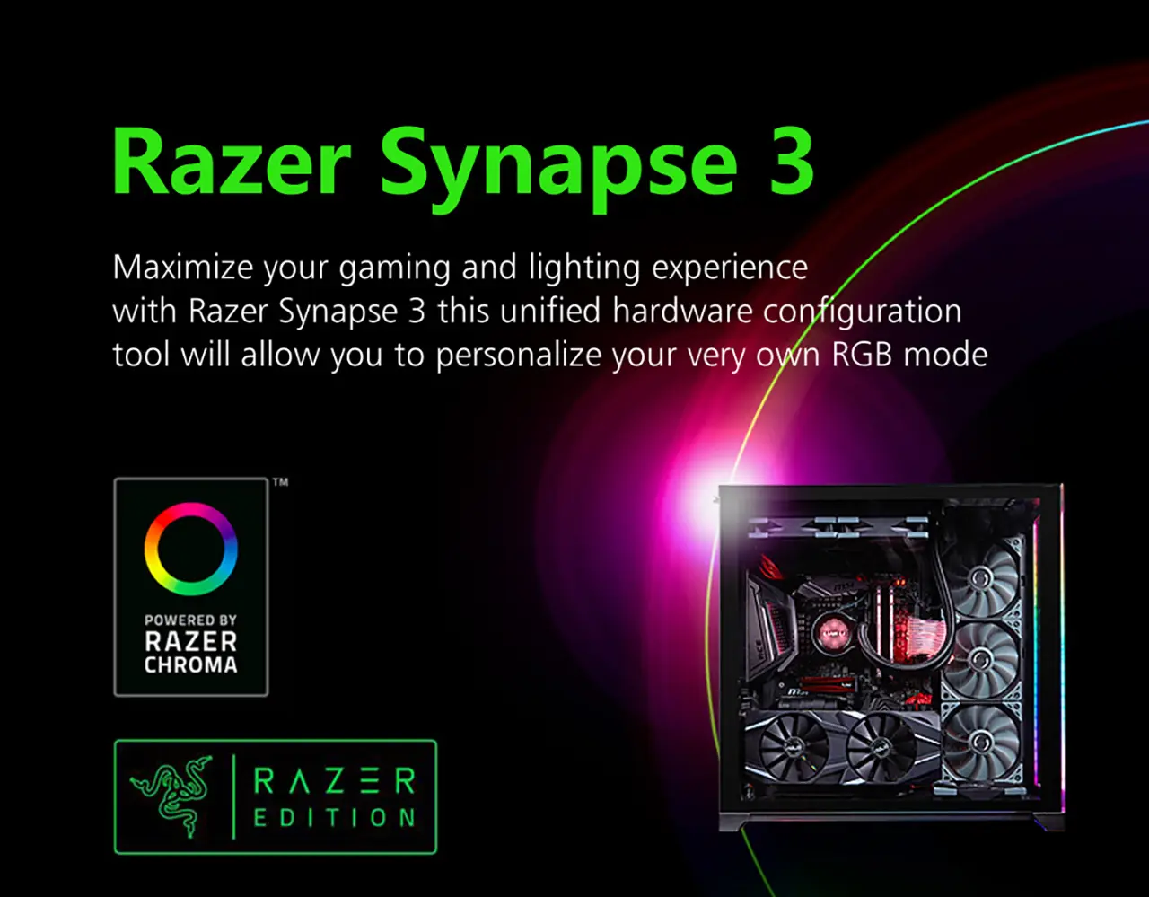 Lian Li Pc O11 Dynamic Razer Edition Mid Tower Gaming Cabinet 6 LIAN LI PC O11 DYNAMIC RAZER EDITION feature 2
