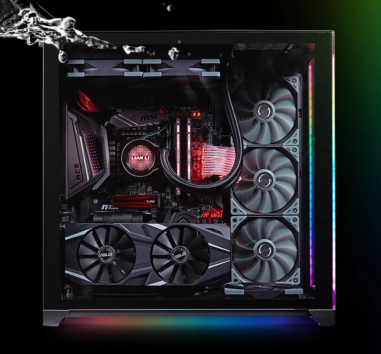 Lian Li Pc O11 Dynamic Razer Edition Mid Tower Gaming Cabinet 10 LIAN LI PC O11 DYNAMIC RAZER EDITION feature 6
