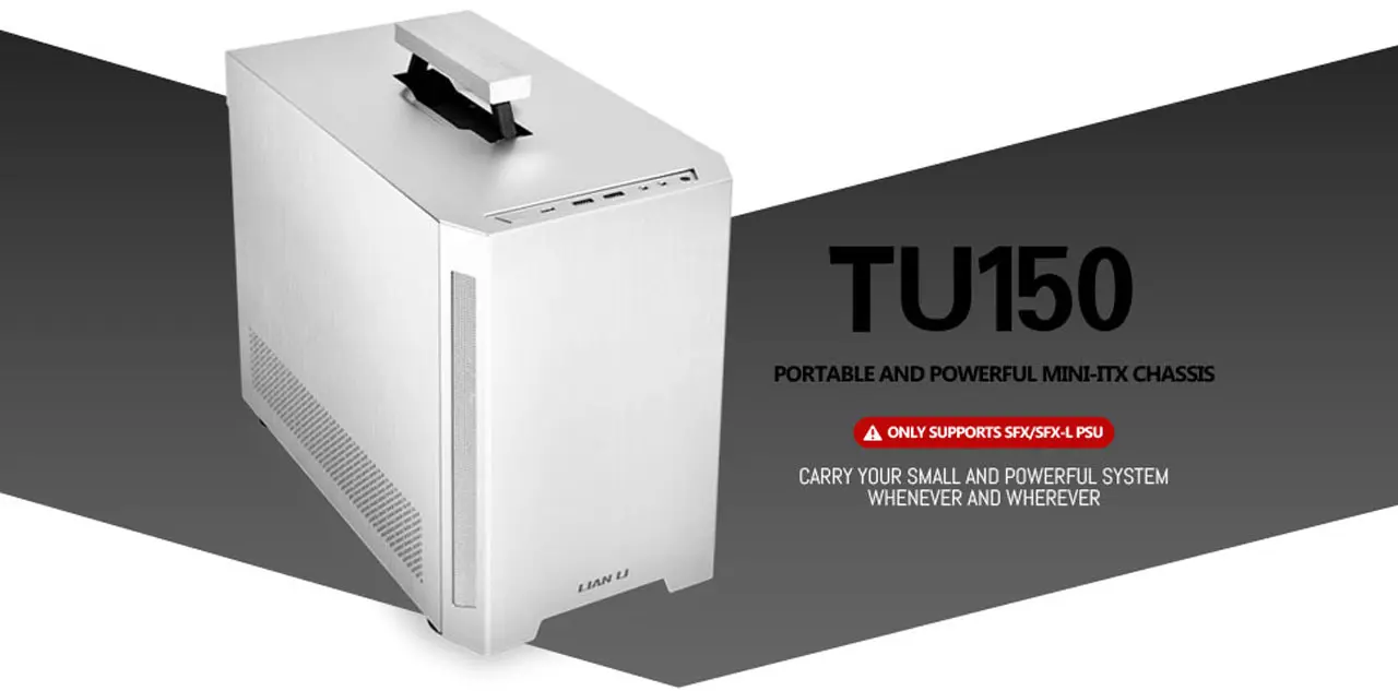 Lian Li Pc-Tu150 M-Dtx Mini Tower Cabinet With Tempered Glass Side Panel (Silver) (G99-TU150WA-IN) 8 LIAN LI TU150 Aluminium Cabinet feature 1