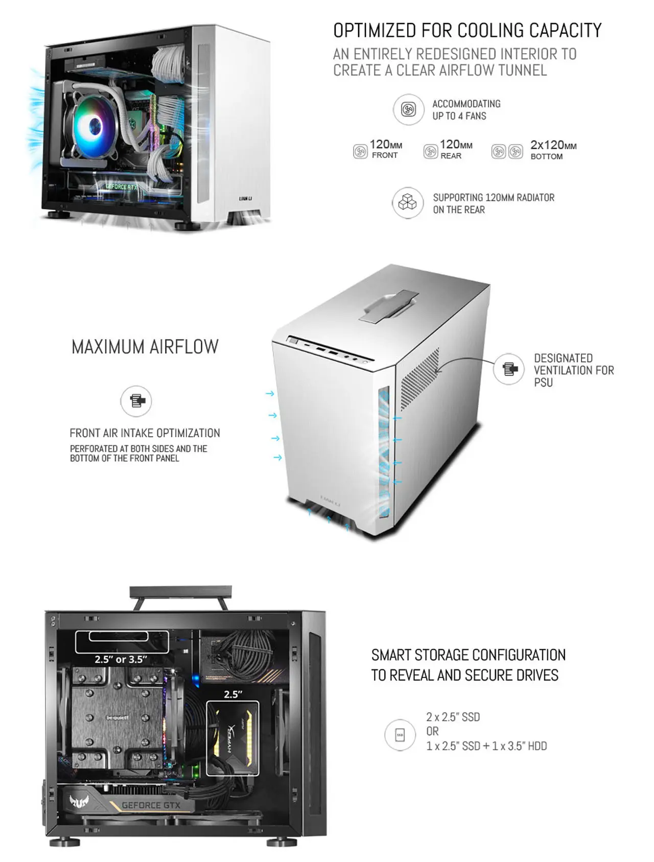 Lian Li Pc-Tu150 M-Dtx Mini Tower Cabinet With Tempered Glass Side Panel (Silver) (G99-TU150WA-IN) 14 LIAN LI TU150 Aluminium Cabinet feature 7