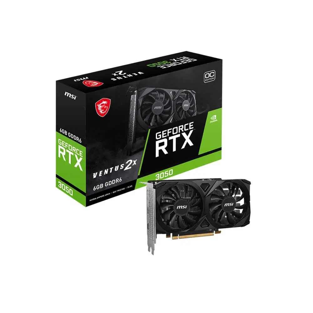 MSI RTX 3050 Ventus 2X E 6G Oc 6Gb Graphics Card